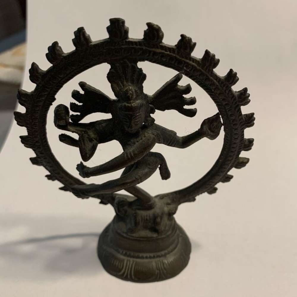 Antique Bronze Indian Goddess Incense Burner figure.   Good condition   Measures